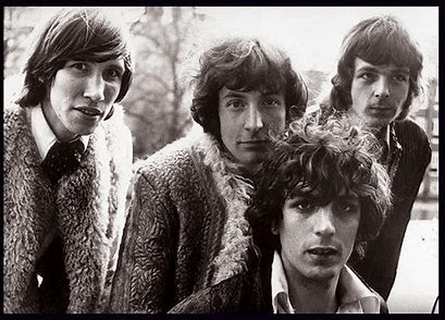 Roger Waters, Nick Mason, Syd Barrett and Rick Wright from Pink Floyd in the late 60s